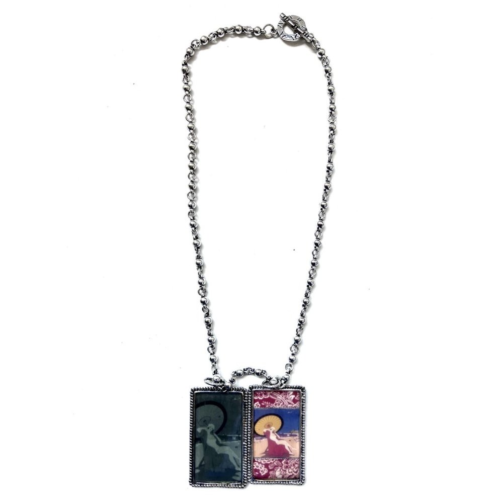 Vintage Style Fashion Chain Necklace with The Beach Theme Pendant